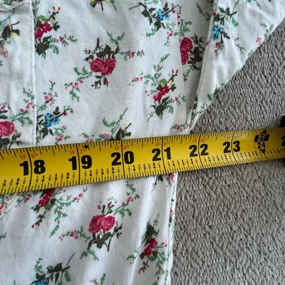 Victoria's Secret Rose Floral Print vintage Cotton Cottage core Nightshirt - Picture 4 of 6